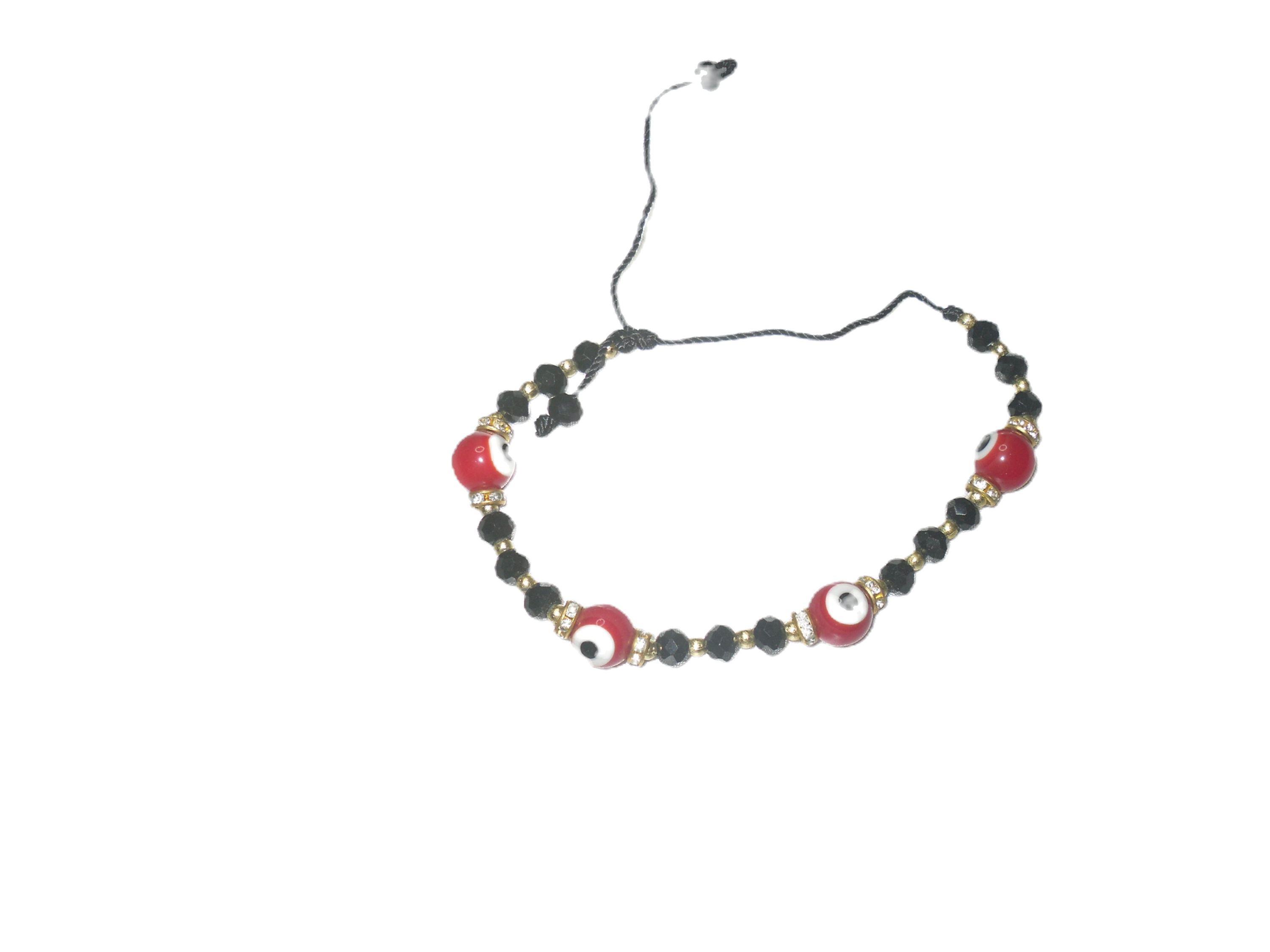 Black and Red Evil Eye Bracelet