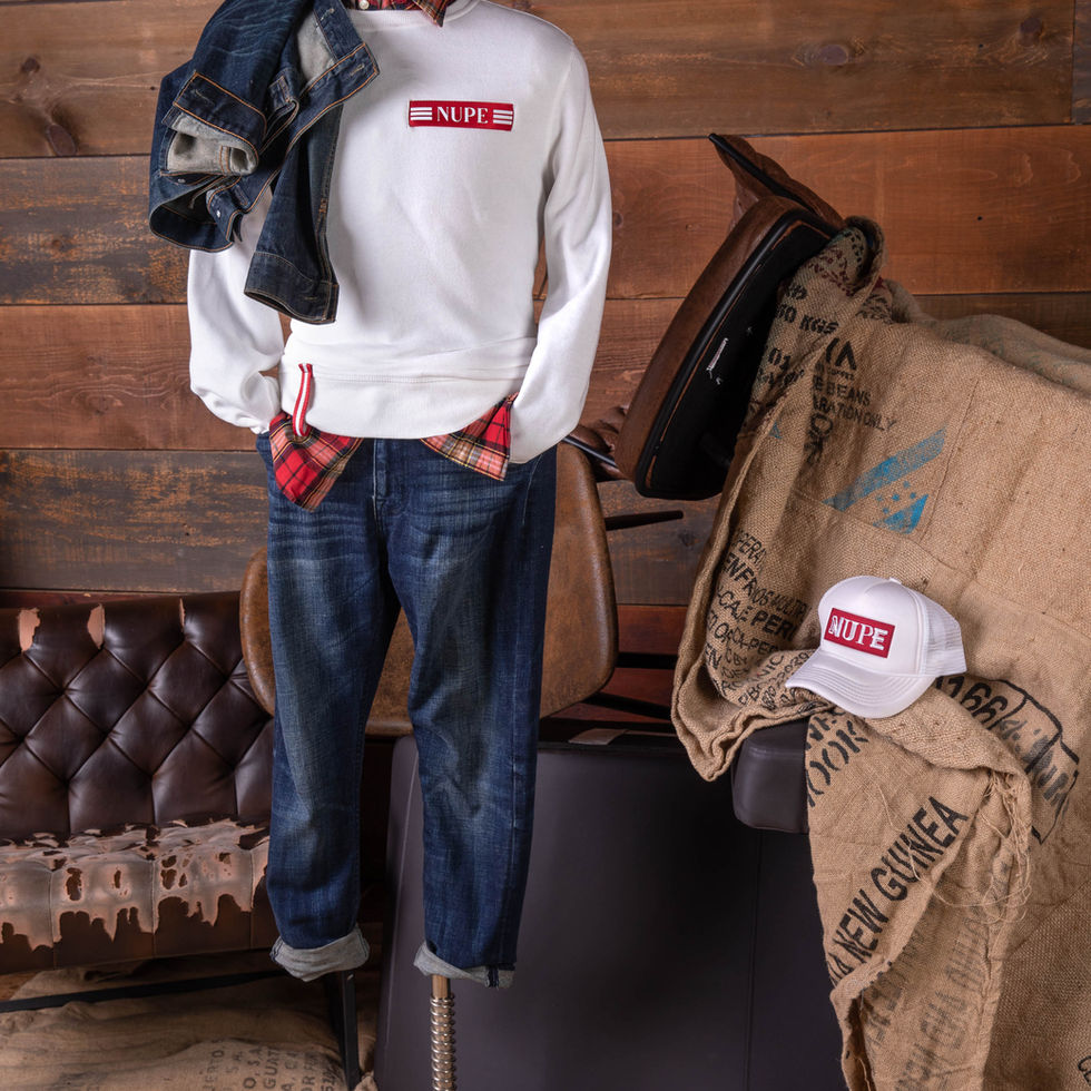 Kappa Alpha Psi Sweatshirt with denim jacket