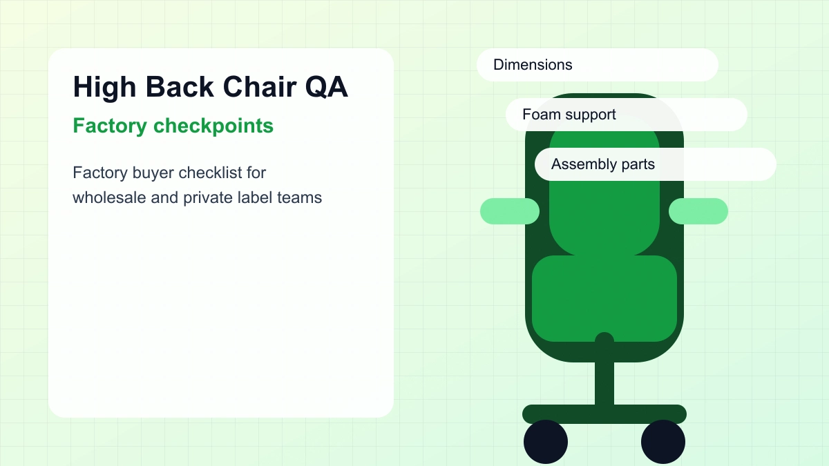 High back gaming chair buyer checklist for wholesale sourcing