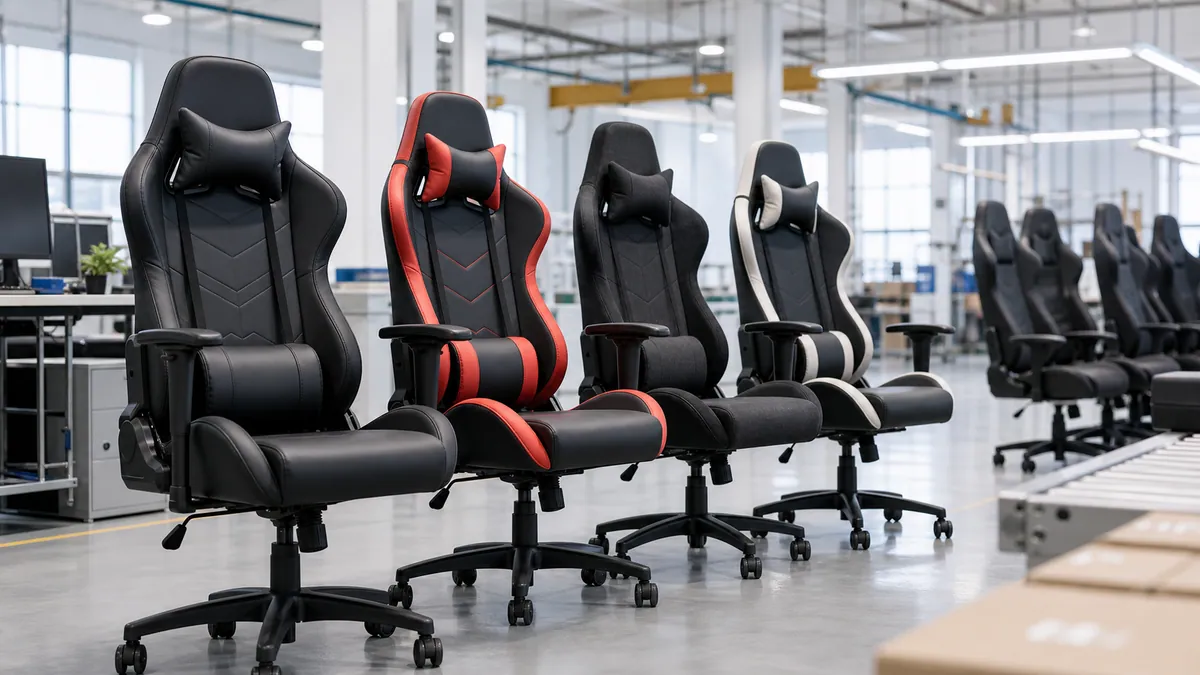 Gaming chair manufacturer showroom for wholesale buyers