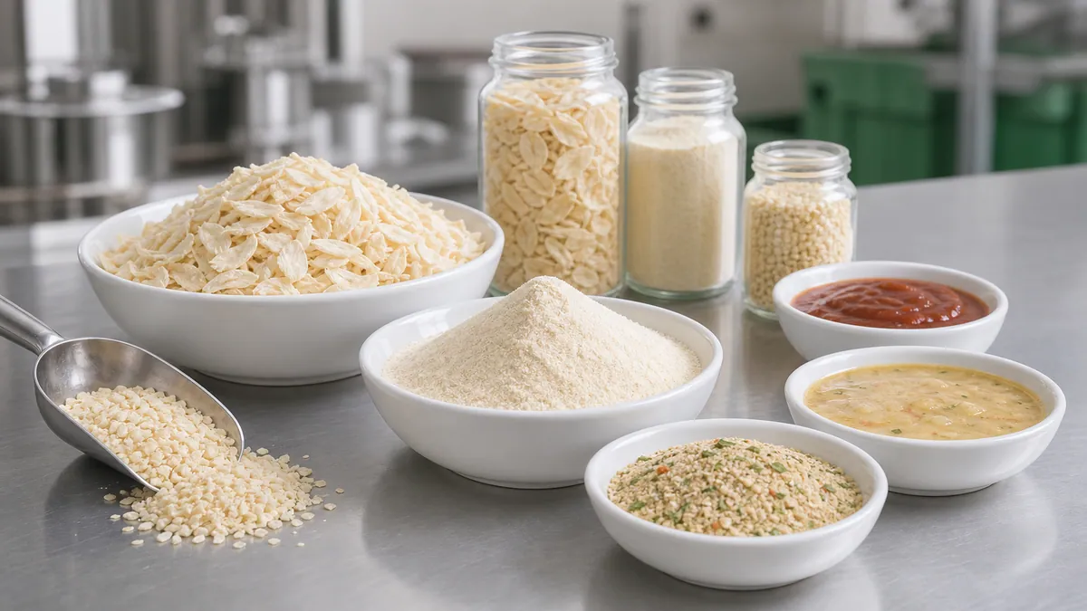 Dried onion flakes and onion powder applications in soup sauce and seasoning production