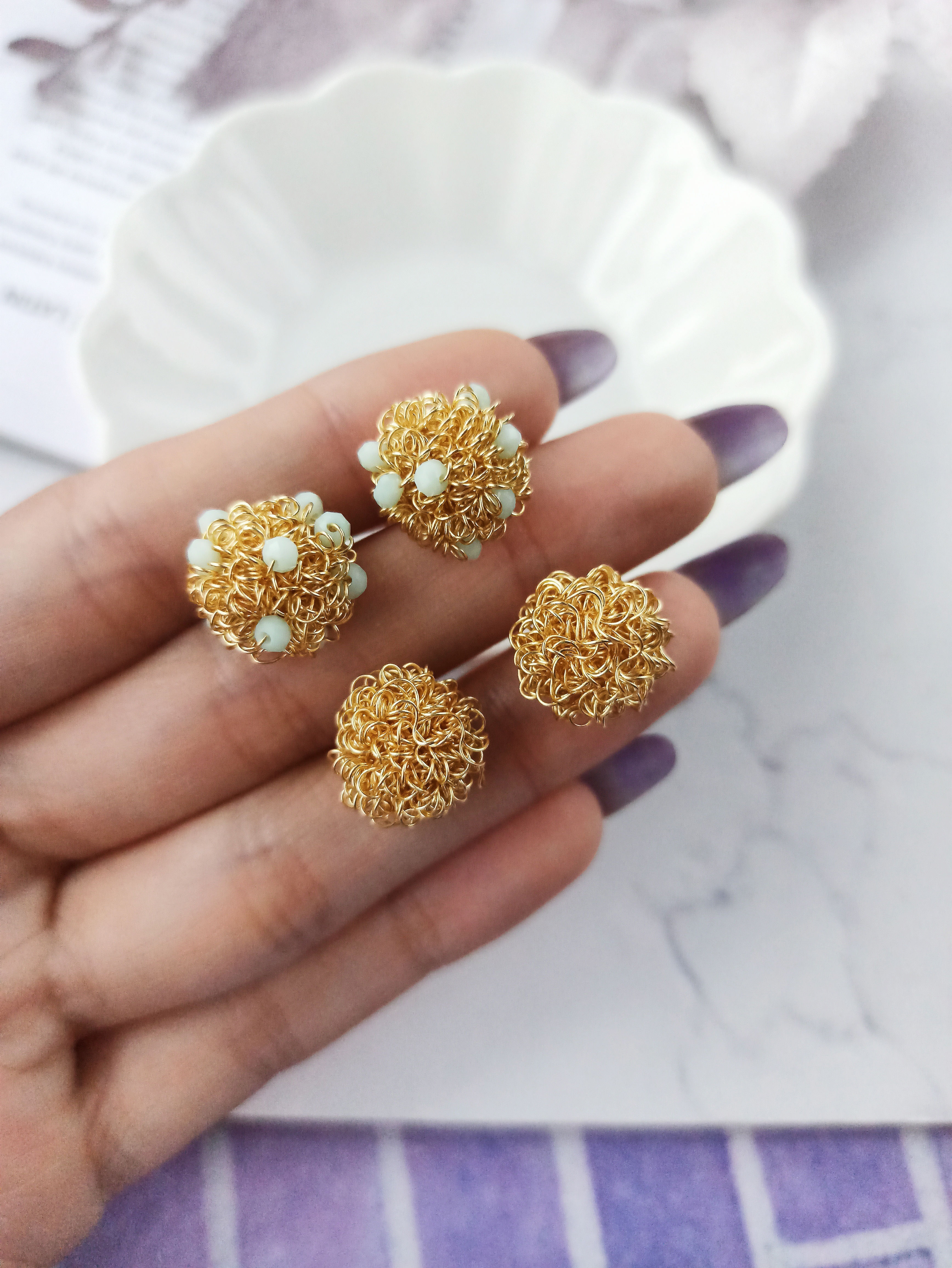 Zarcillos bolas de fuego 