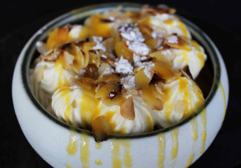 Verrine ananas et mangues, crémeux passion
Restaurant L'Instant Gourmand Mareil Marly