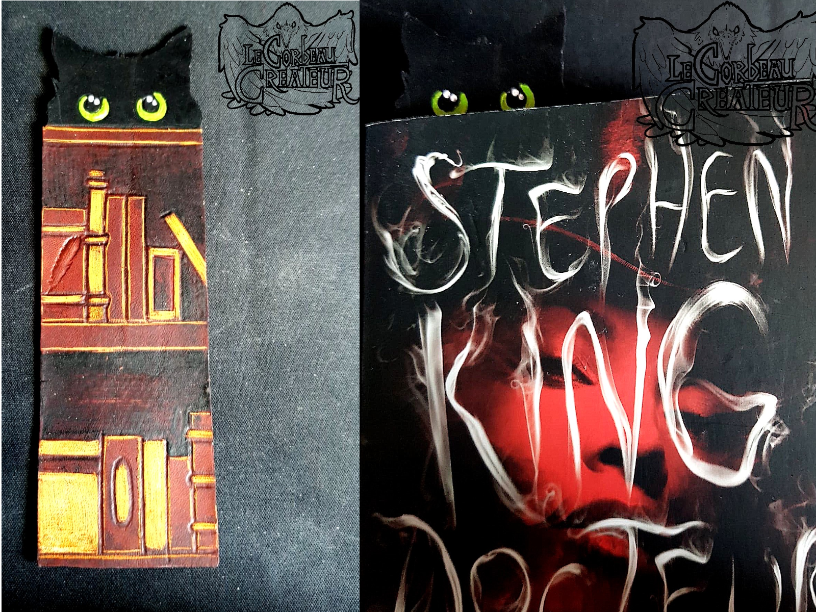 Marque page visage chat