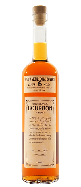 Bourbon bottle, Old Alker Distillery