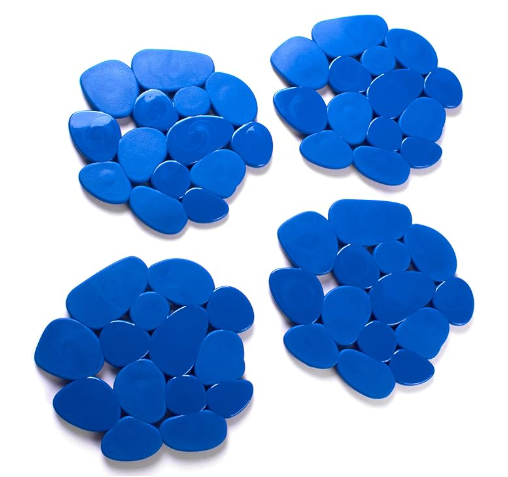 MSV Set 4 Tappetini Ciottoli in PVC