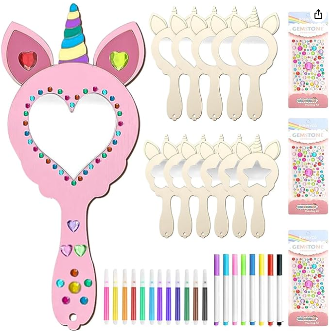 Ainiv Specchio in Legno DIY Unicorno