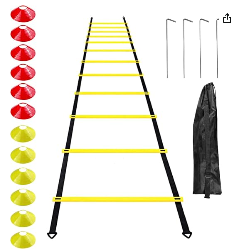 Gvolatee Set Allenamento Calcio – Scala + coni + pali