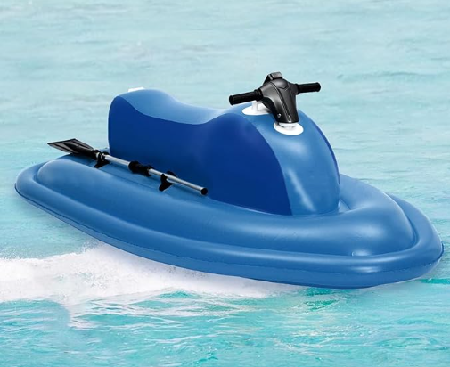 Moto d'Acqua Gonfiabile A Reazione con Propulsore Elettrico Rimovibile