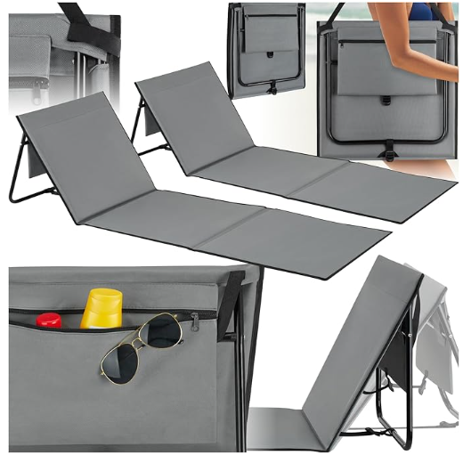 tectake Set di 2 stuoie da mare pieghevoli