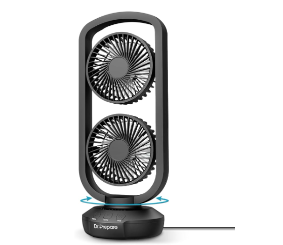 DR.PREPARE Ventilatore a Torre USB 15 Pollici