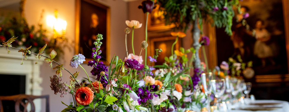 Cheshire grown Bee Friendly sustainable wedding flower table decor