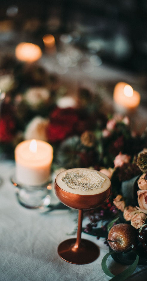 Christmas dinner party styling, Dorfold Hall, Nantwich, Cheshire