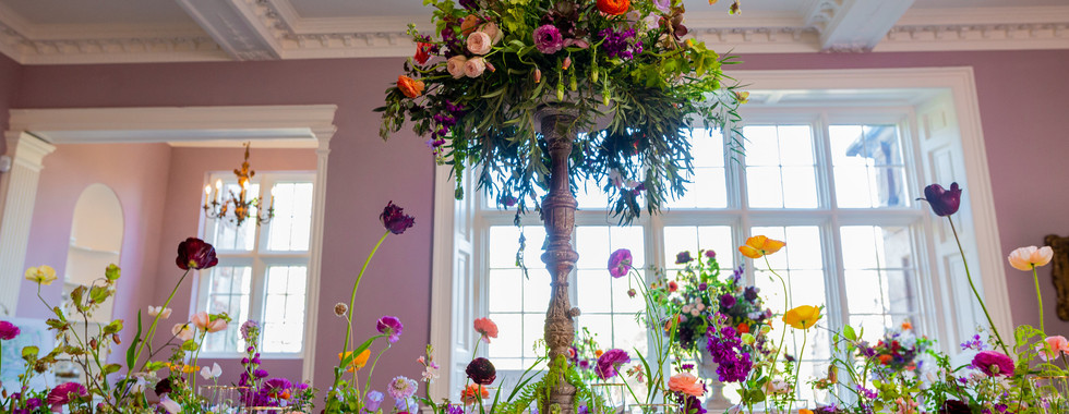 Cheshire grown Bee Friendly sustainable wedding flower table decor