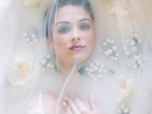 Embracing Femininity: A Dreamy Bridal Boudoir Featuring Bouvardia as the Leading Lady