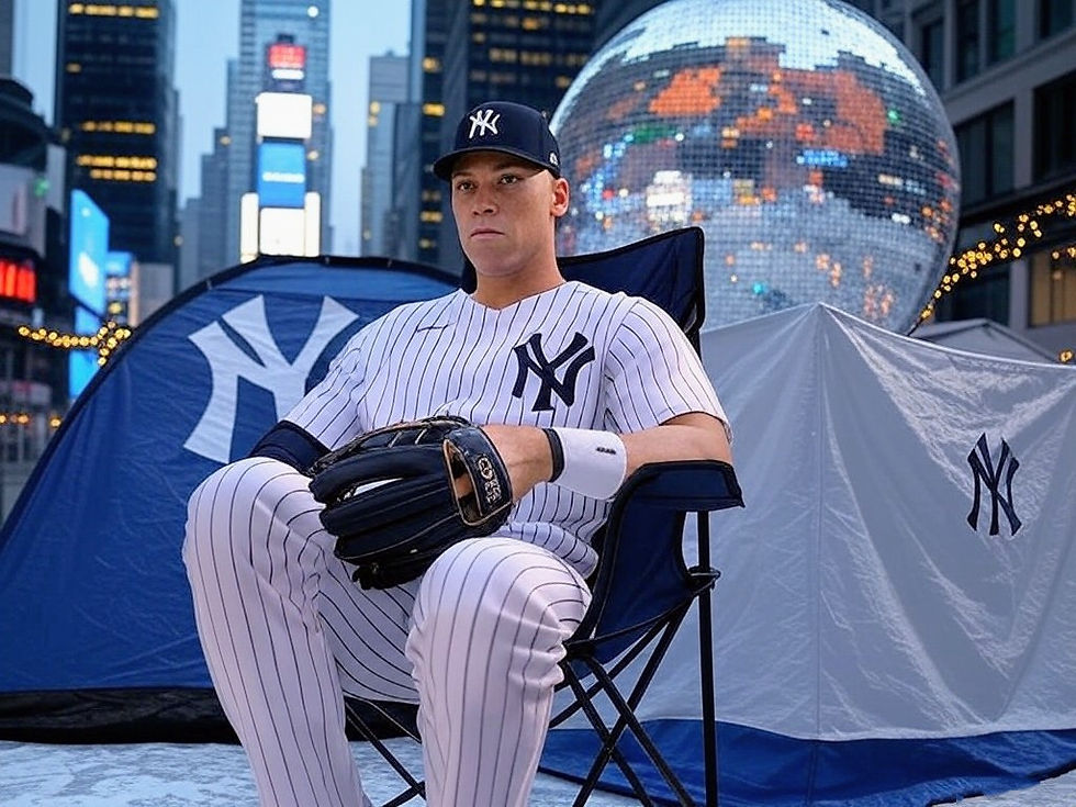 Aaron Judge Crashes Times Square Ball Drop 5 Days Ahead of Schedule