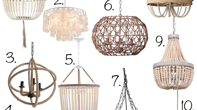 10 Coastal Chandeliers under $200 - Affordable Dining Room Lighting