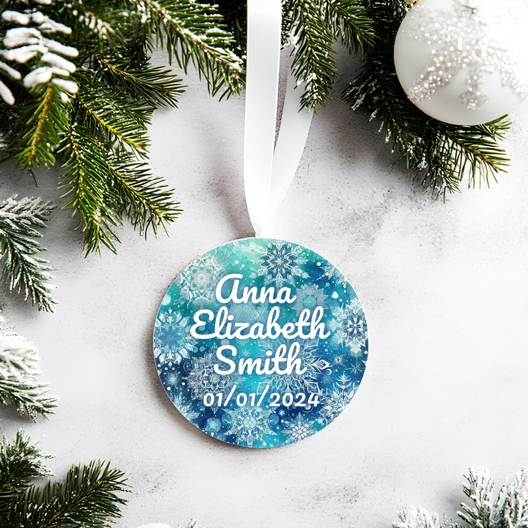 Personalized Let It Snow Ceramic Ornament