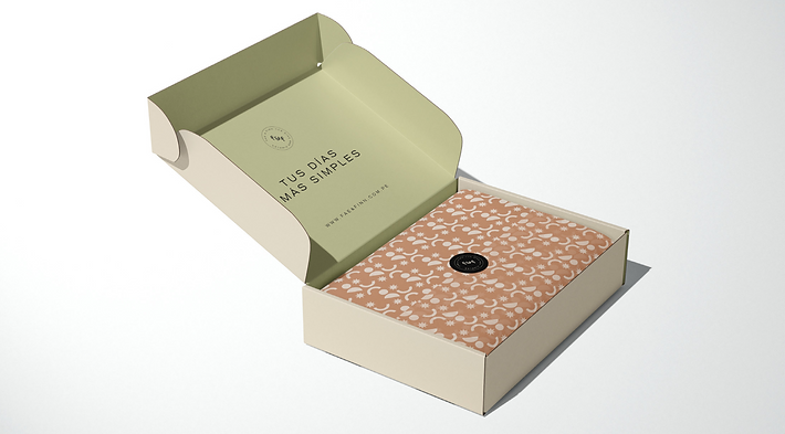 ejemplo de caja de producto abierta