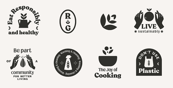 brand stickers and icons