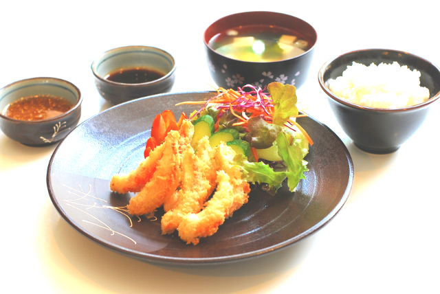 Veggie ebi katsu set