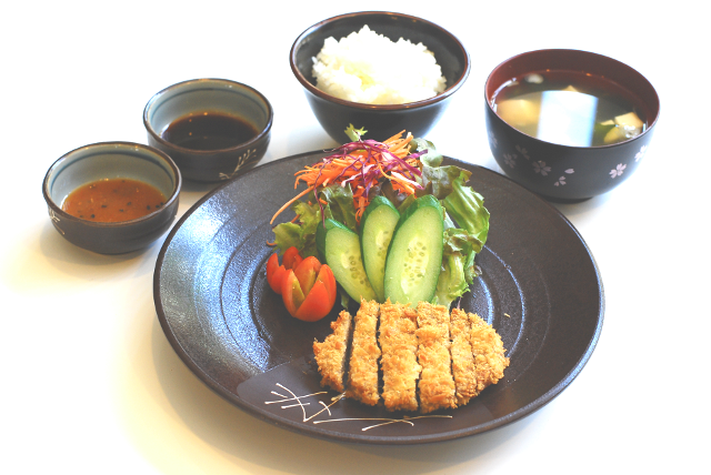 Veggie pork katsu set