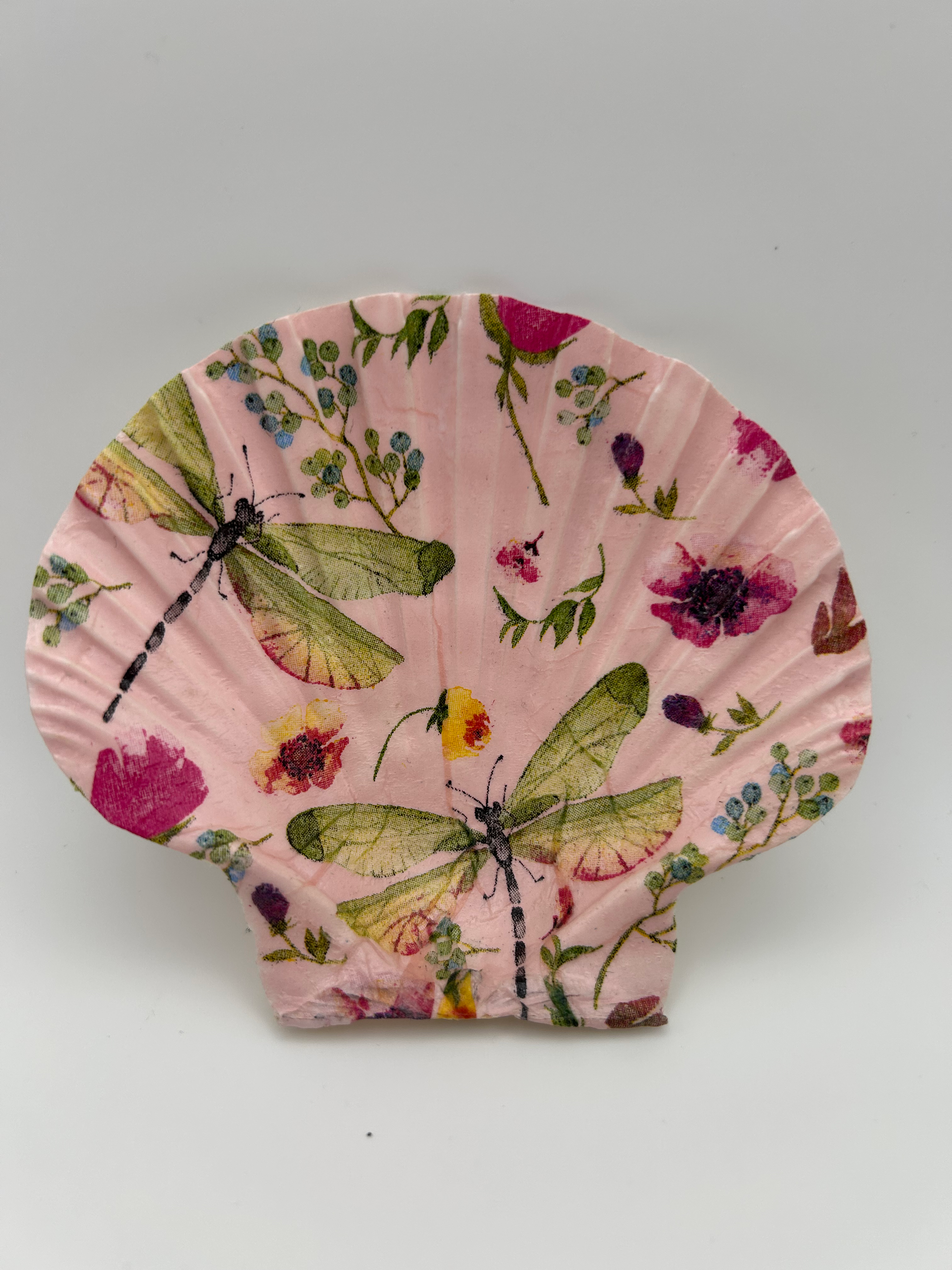 Scallop Shell Trinket Dish - Dragonfly Small