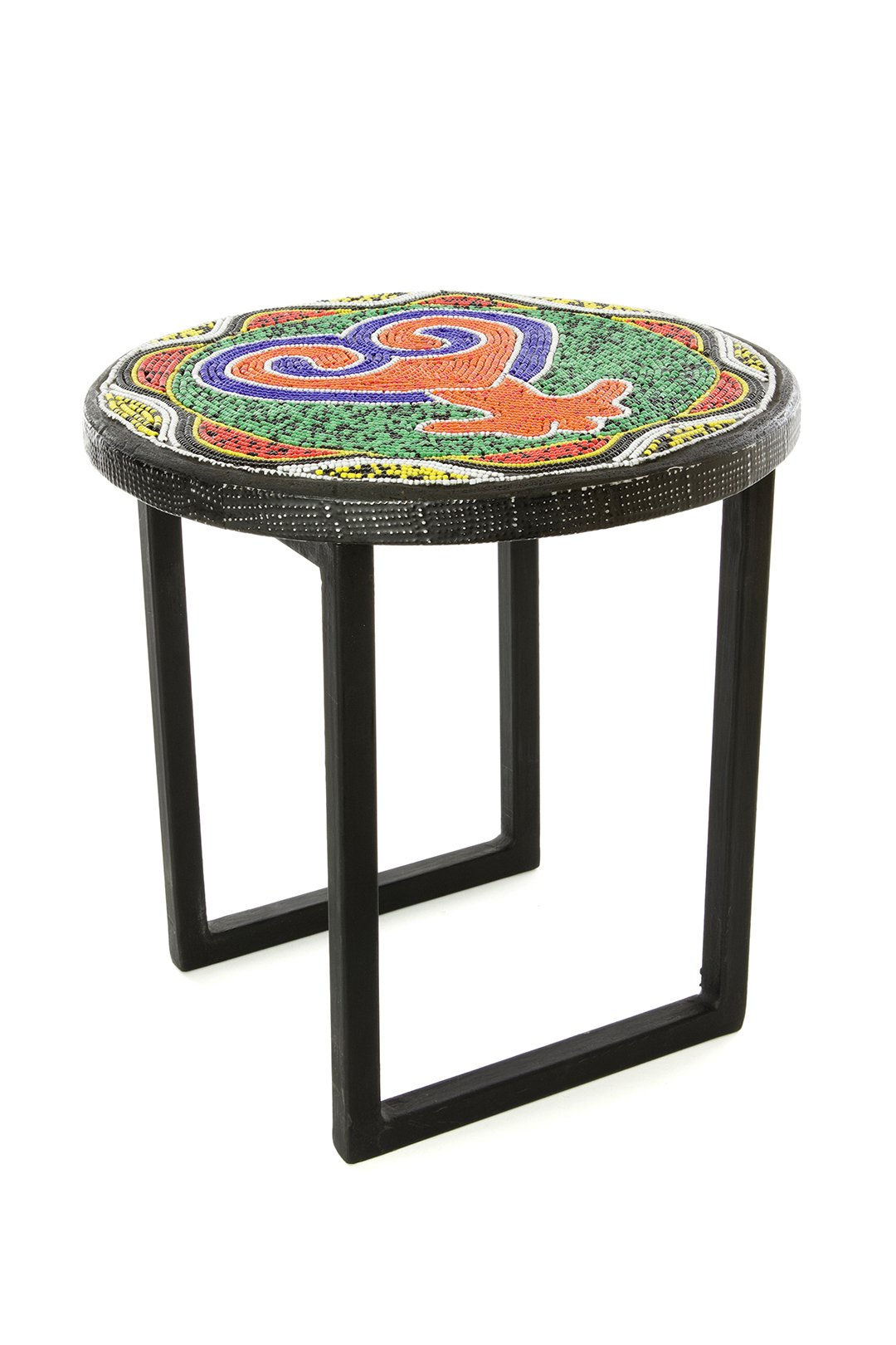 Beaded Sankofa Rainbow Plant Stand