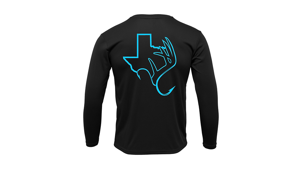 Thumbnail: Outdoor Renegade Performance Fishing Shirt (Black with Neon Blue)