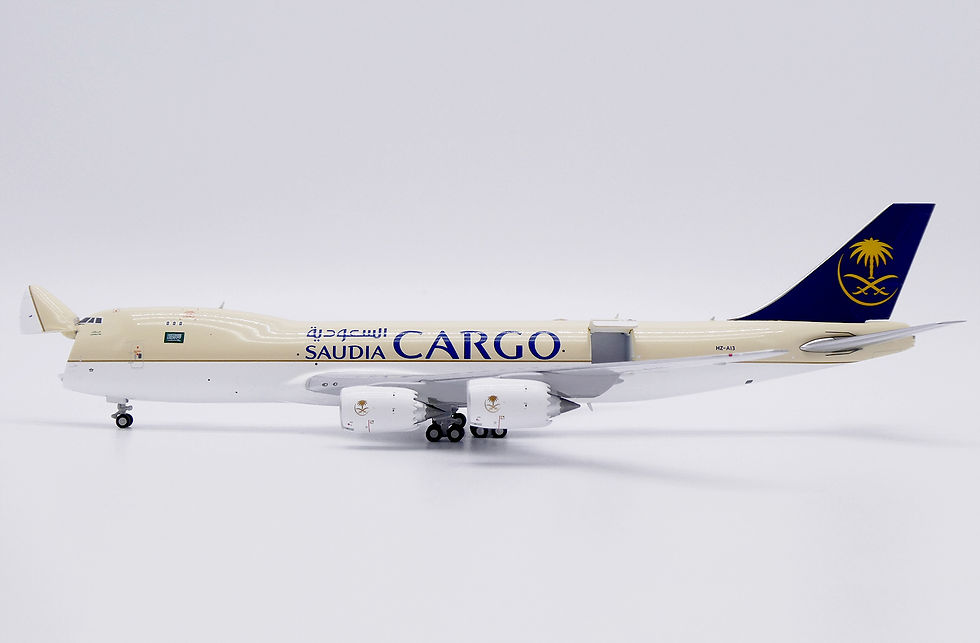 Thumbnail: “Interactive” Saudia Cargo B747-8F Reg: HZ-A13 JC Wings 1:400 Diecast LH4348C