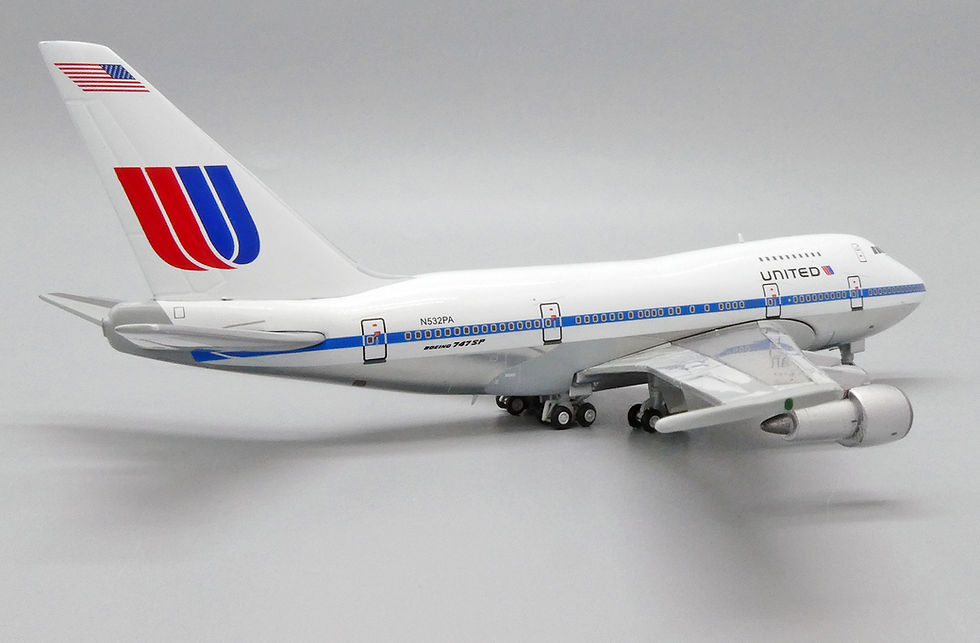 Thumbnail: United Airlines B747SP Reg: N532PA "Blue Stripe" 1:400 JC Wings XX4960 (E+)