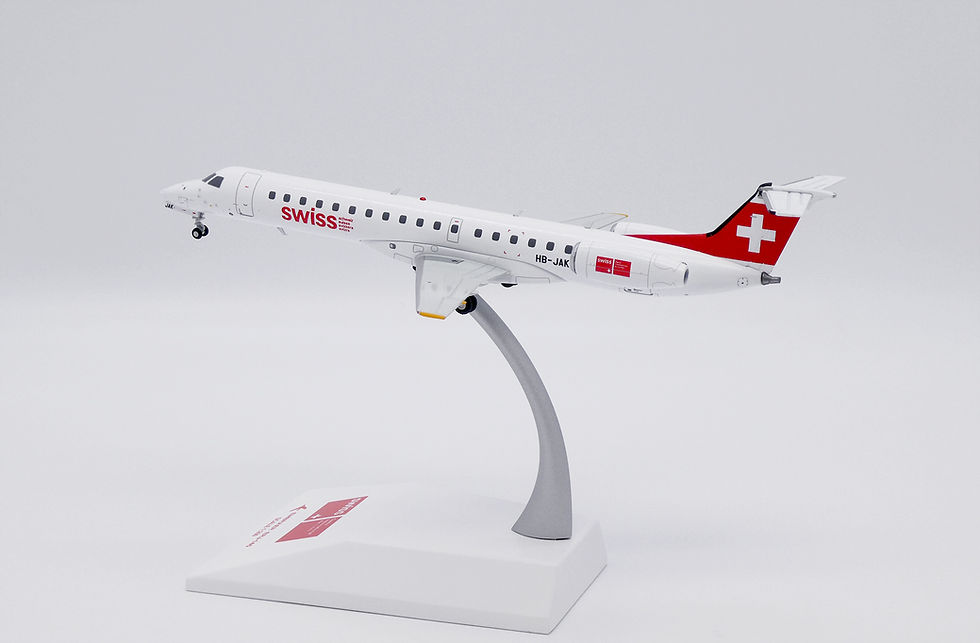 Thumbnail: Swiss EMBRAER ERJ-145LU Reg: HB-JAK JC Wings Scale 1:200 Diecast model XX20441