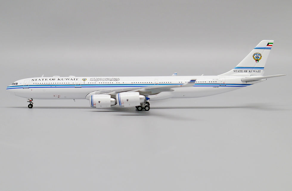 Thumbnail: Kuwait Government A340-500 Reg: 9K-GBB JC Wings Scale 1:400 Diecast XX40054