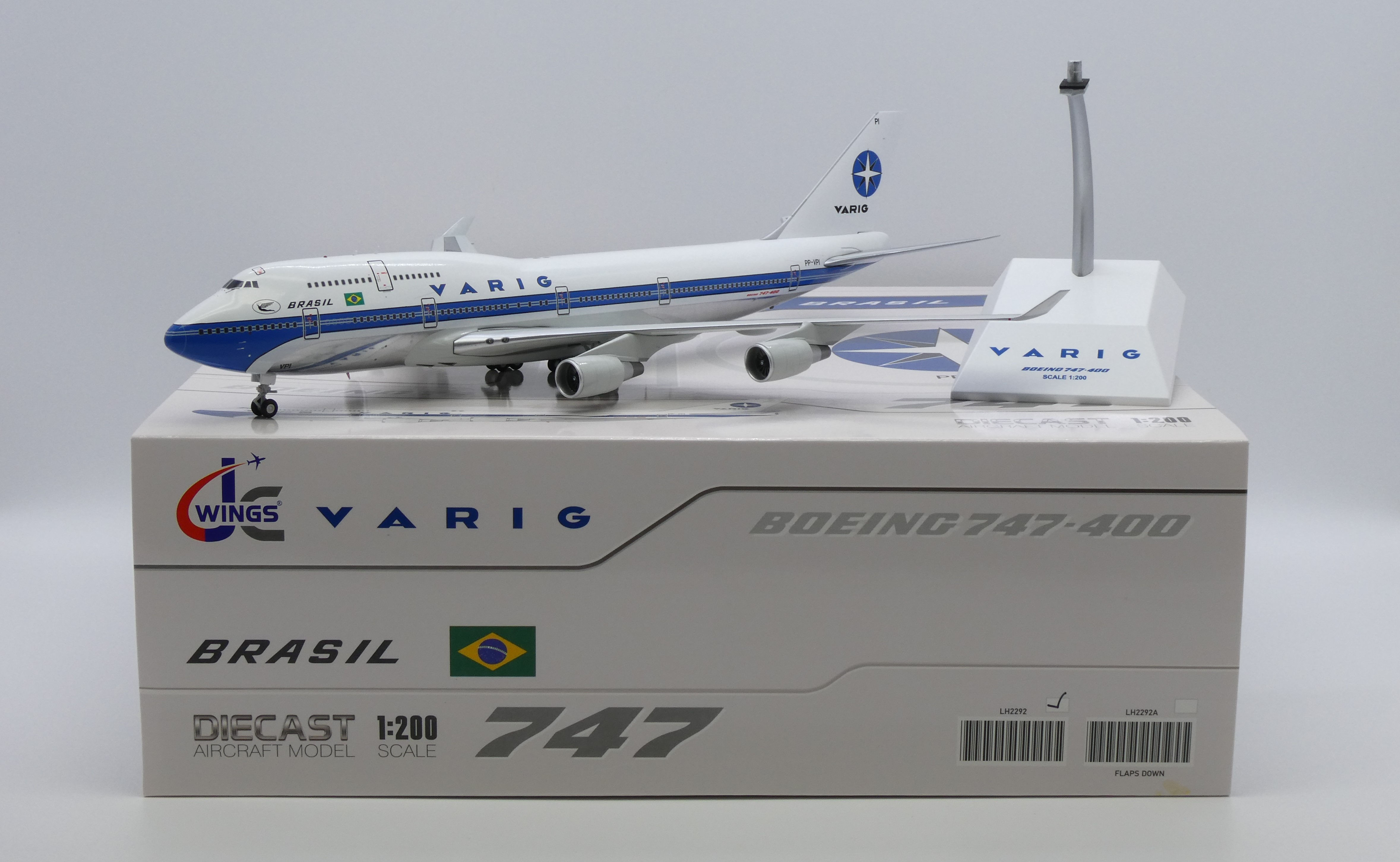 Varig B747-400 Reg: PP-VPI JC Wings "polish" Scale 1:200 Diecast LH2292 (E)