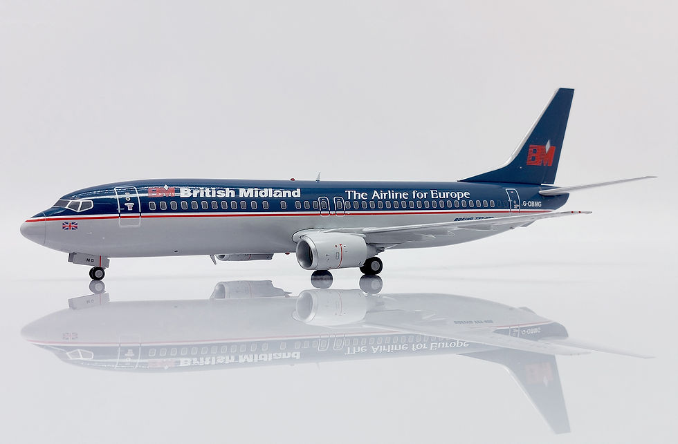 Thumbnail: British Midland Airways B737-400 Reg: G-OBMG JC Wings 1:200 Diecast XX20261