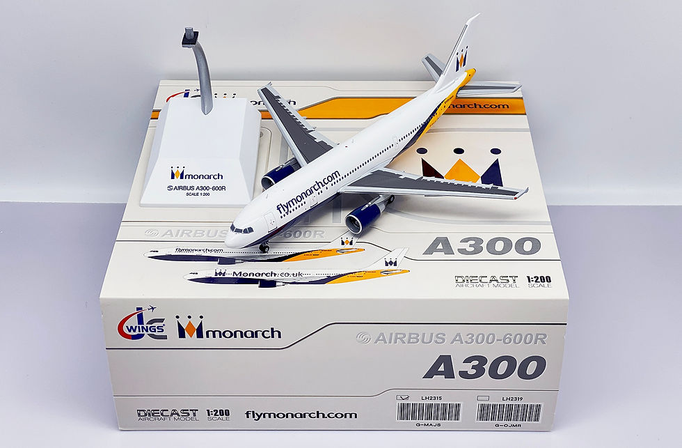 Monarch Airlines A300B4-605R Reg: G-MAJS JC Wings Scale 1:200 Diecast LH2315 (E)
