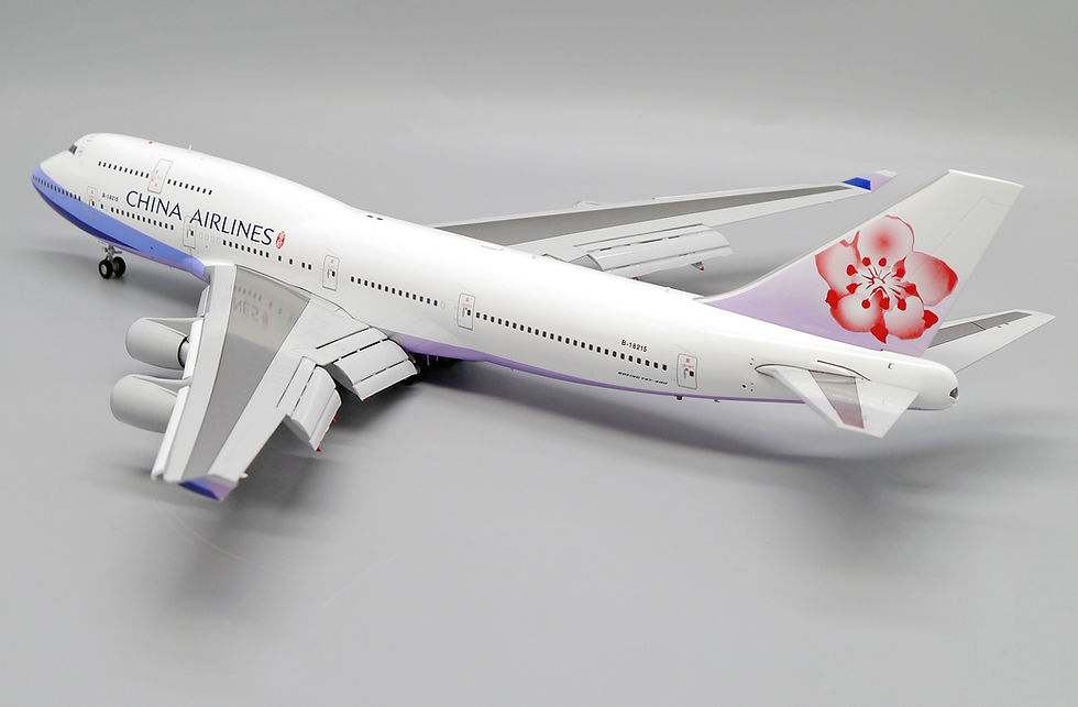 Thumbnail: "Flaps Down" China Airlines B747-400 B-18215 JC Wings 1:200 Diecast XX20092A
