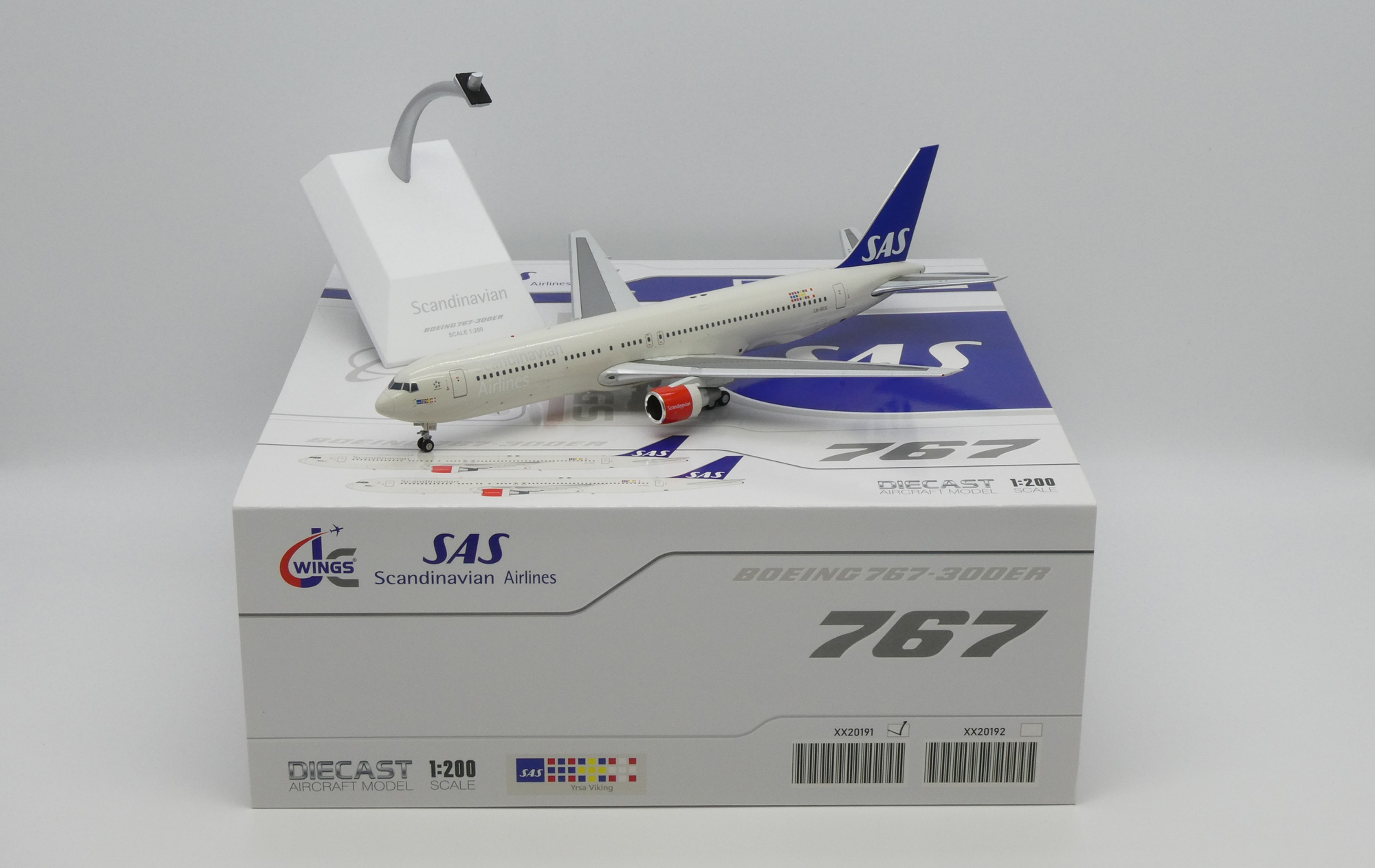 SAS B767-300ER Reg: LN-RCG JC Wings Scale 1:200 Diecast XX20191 (E)