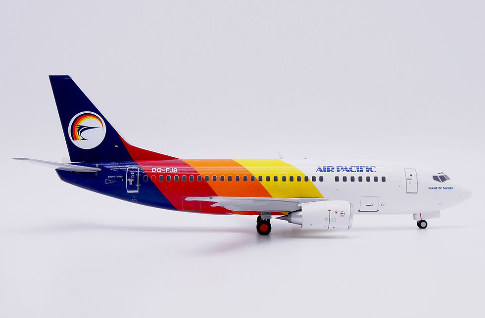 Thumbnail: Air Pacific B737-500 Reg: DQ-FJB JC Wings Scale 1:200 Diecast model XX20494