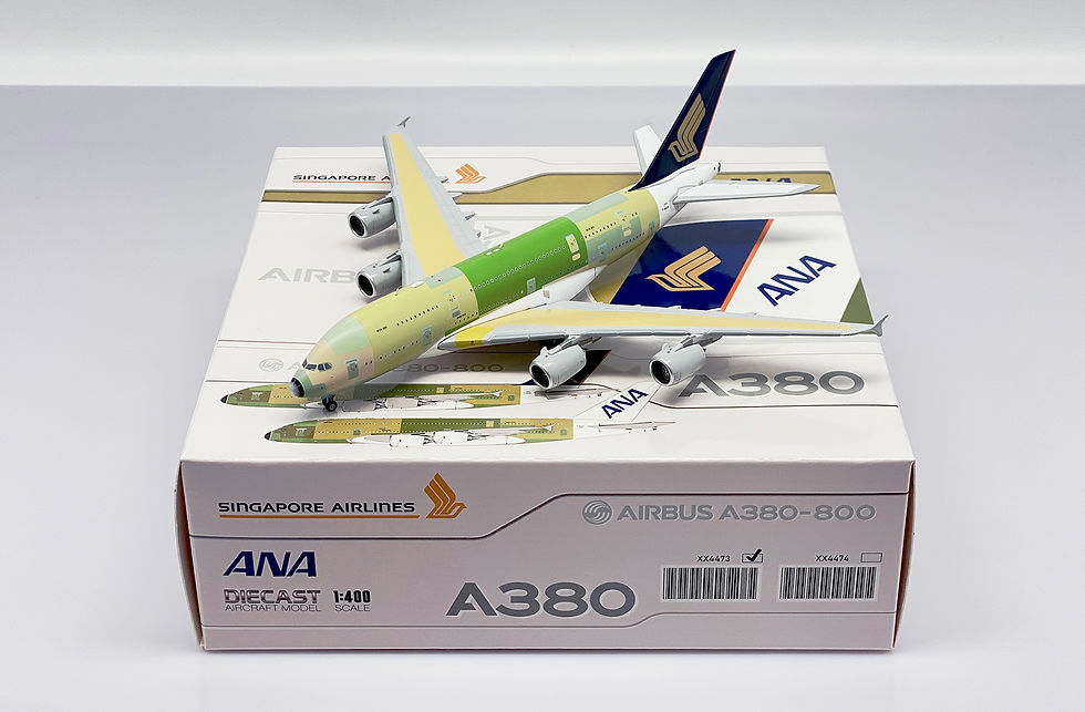 Singapore Airlines A380 "Bare Metal" Reg: F-WWSM JC Wings 1:400 XX4473 (E+)