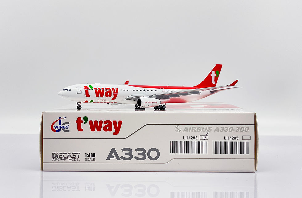 T'Way Air A330-300 Reg: HL8501 JC Wings Scale 1:400 Diecast model LH4283 (E)