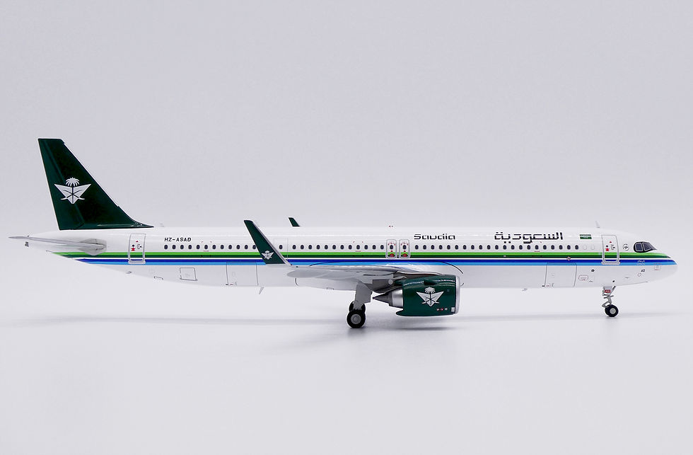 Thumbnail: Saudi A321neo Reg: HZ-ASAD Scale 1:200 JC Wings Diecast Model XX20438