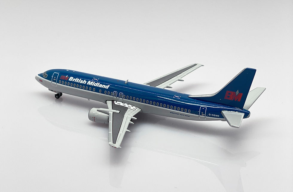 Thumbnail: British Midland Airways B737-400 Reg: G-OBME JC Wings 1:400 Diecast XX40059 (E)