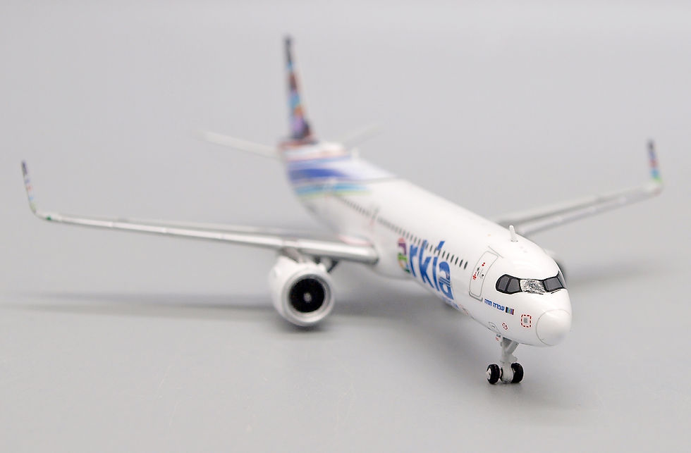 Thumbnail: Arkia A321neo Reg: 4X-AGN Scale 1:400 JC Wings Diecast model XX4451