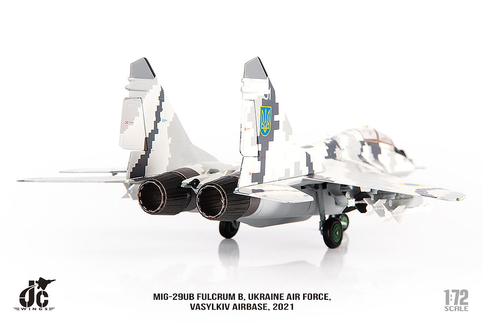 Thumbnail: MiG-29UB Fulcrum B, Ukraine AF, Vasylkiv AIRBASE, 2021, 1/72 JCW-72-MG29-015
