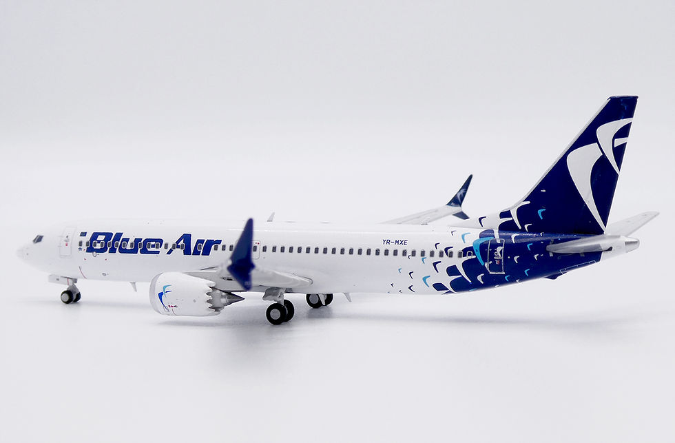 Thumbnail: Blue Air B737 MAX 8 Reg: YR-MXE JC Wings Scale 1:400 Diecast LH4312