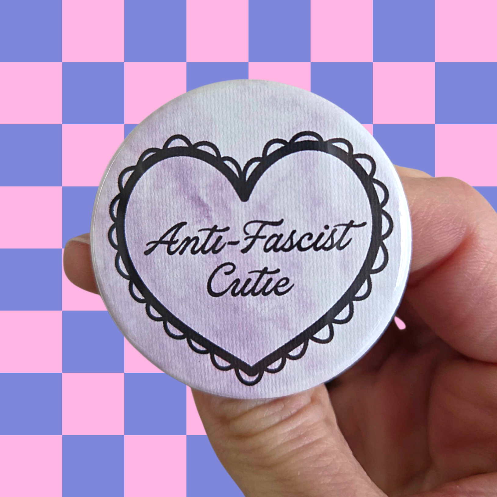Anti-Fascist Cutie Button/Magnet