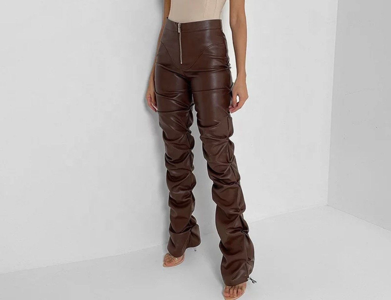 Stacked Leather Pants | Felisity Rose