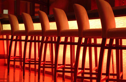 The innovative bar design for the PSI bar at the Le Meridien Cyberport, in Pok Fu Lam, Hong Kong.