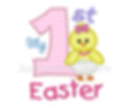 Baby Girl My 1st Easter Baby Chick in Egg Diaper with Big Bow machine applique embroidery design